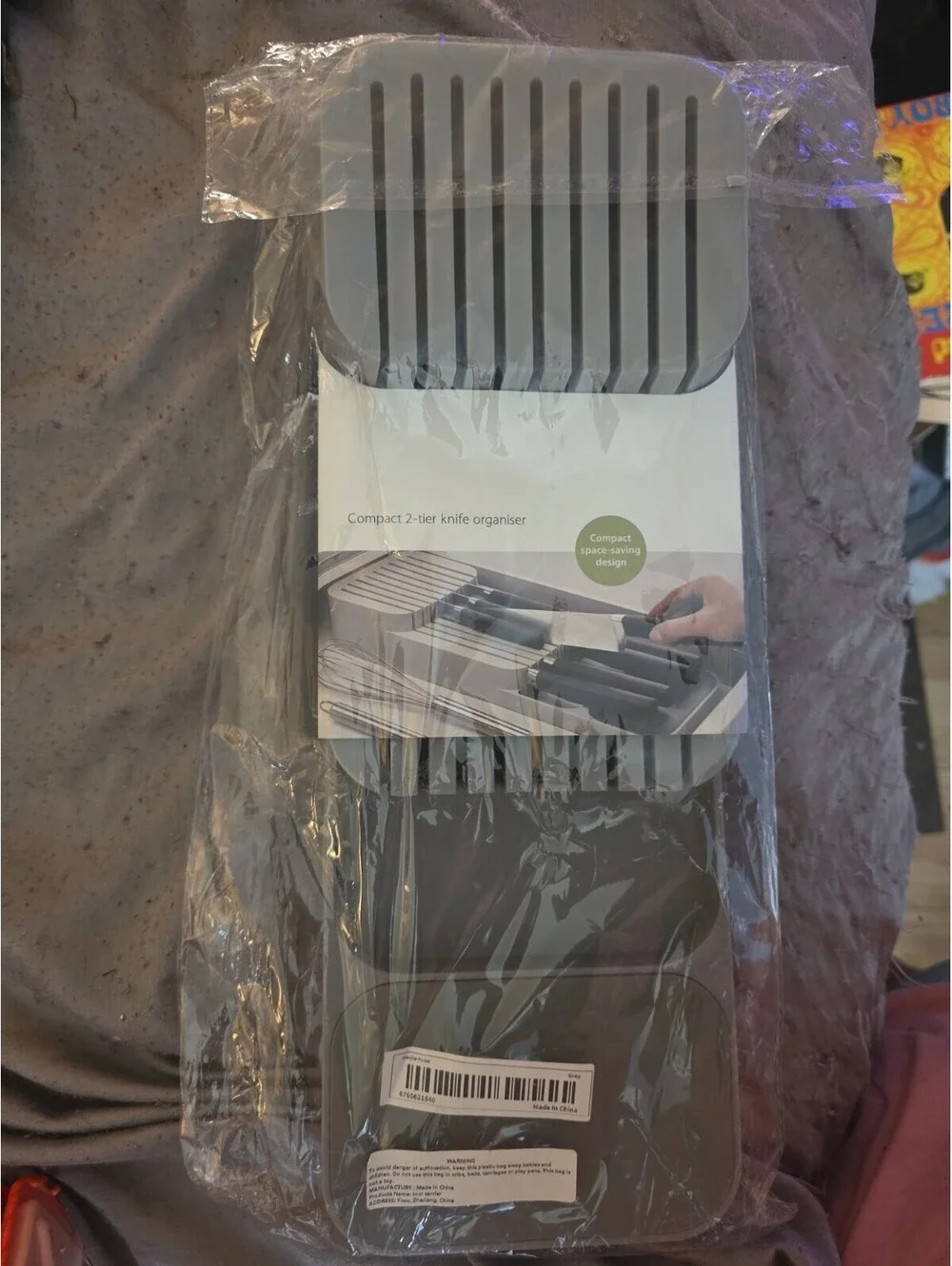 Compact 2-tier Knife Organizer